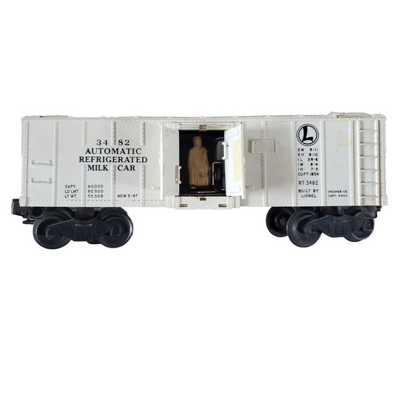Lionel Train Refrigerated Milk Car 3482 Automatic Metal Heavy FLAWS NEEDS REPAIR - Picture 4 of 11